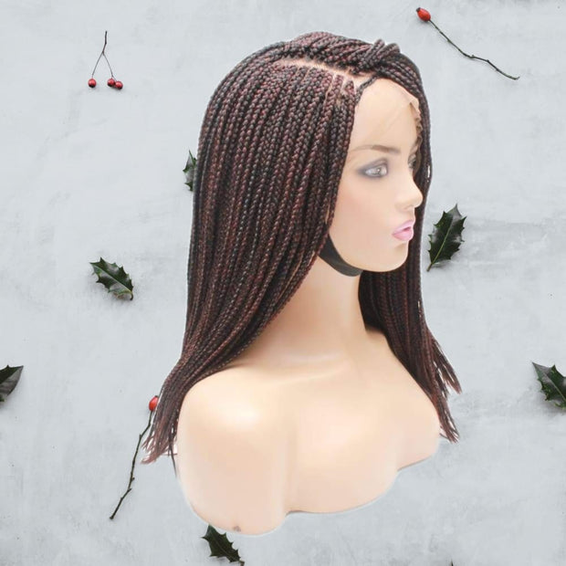 Lace Frontal Box Braids Style Braided Wig- Feathers - Medium - 56cm $200 Box Braids QualityHairByLawlar (5012767506518)