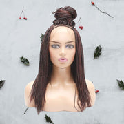 Lace Frontal Box Braids Style Braided Wig- Feathers - Medium - 56cm $200 Box Braids QualityHairByLawlar (5012767506518)