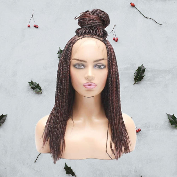 Lace Frontal Box Braids Style Braided Wig- Feathers - Medium - 56cm $200 Box Braids QualityHairByLawlar (5012767506518)