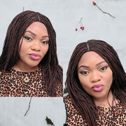 Lace Frontal Box Braids Style Braided Wig- Feathers - Medium - 56cm $200 Box Braids QualityHairByLawlar (5012767506518)