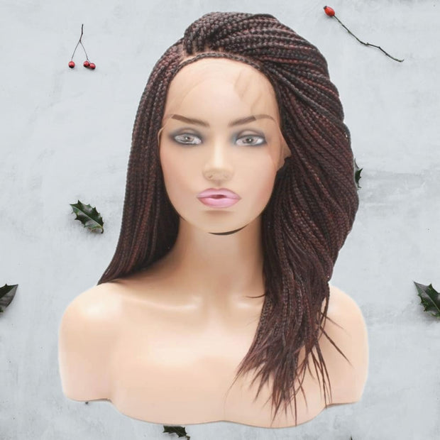 Lace Frontal Box Braids Style Braided Wig- Feathers - Medium - 56cm $200 Box Braids QualityHairByLawlar (5012767506518)
