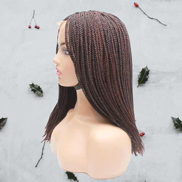 Lace Frontal Box Braids Style Braided Wig- Feathers - Medium - 56cm $200 Box Braids QualityHairByLawlar (5012767506518)