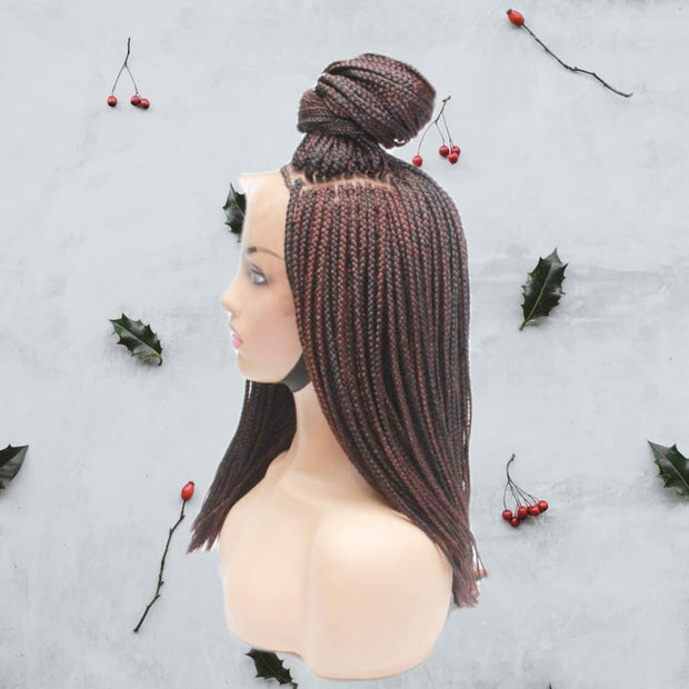 Lace Frontal Box Braids Style Braided Wig- Feathers - Medium - 56cm $200 Box Braids QualityHairByLawlar (5012767506518)