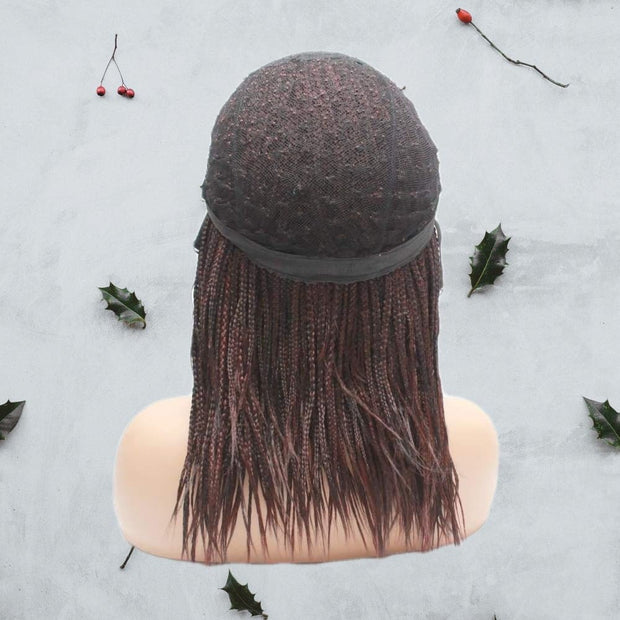 Lace Frontal Box Braids Style Braided Wig- Feathers - Medium - 56cm $200 Box Braids QualityHairByLawlar (5012767506518)