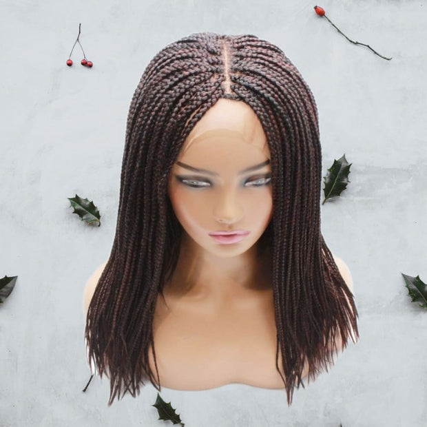 Lace Frontal Box Braids Style Braided Wig- Feathers - Medium - 56cm $200 Box Braids QualityHairByLawlar (5012767506518)