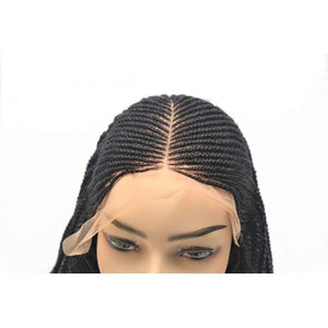 Lace Frontal Cornrow Braided Wig With Beads - $148.75 Ghana Weave QualityHairByLawlar (4429809418326)