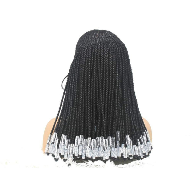 Lace Frontal Cornrow Braided Wig With Beads - $148.75 Ghana Weave QualityHairByLawlar (4429809418326)