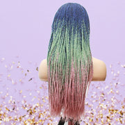 Lace Frontal Knotless Box Braided Wig- 3 Tone Ombre - Medium- 56cm $200 Knotless Braids QualityHairByLawlar (5021328113750)