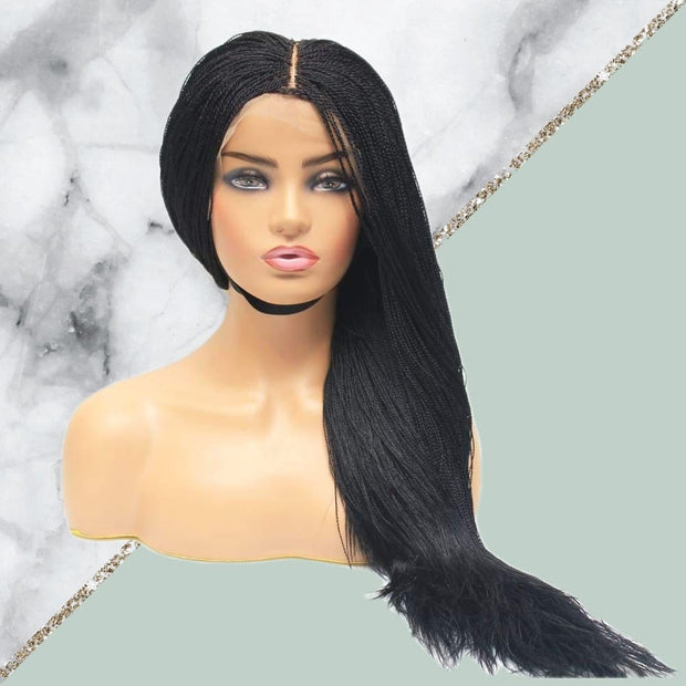 Micro Twist Fully Hand Braided Lace Wig (1) - Medium- 56cm $220 Micro Twists QualityHairByLawlar (4441690603606)