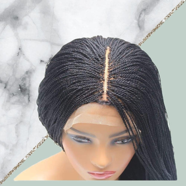 Micro Twist Fully Hand Braided Lace Wig (1) - Medium- 56cm $220 Micro Twists QualityHairByLawlar (4441690603606)