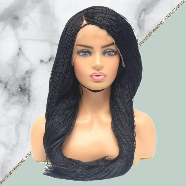 Micro Twist Fully Hand Braided Lace Wig (1) - Medium- 56cm $220 Micro Twists QualityHairByLawlar (4441690603606)