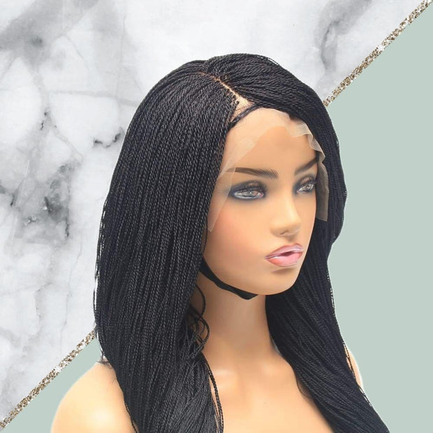 Micro Twist Fully Hand Braided Lace Wig (1) - Medium- 56cm $220 Micro Twists QualityHairByLawlar (4441690603606)