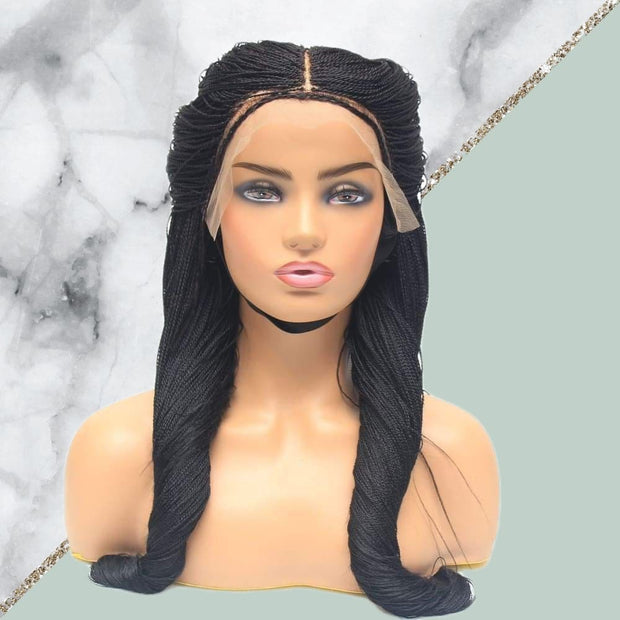 Micro Twist Fully Hand Braided Lace Wig (1) - Medium- 56cm $220 Micro Twists QualityHairByLawlar (4441690603606)