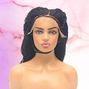 Micro Twist Fully Hand Braided Lace Wig (1B) - Medium- 56cm $220 Micro Twists QualityHairByLawlar (8293668806)