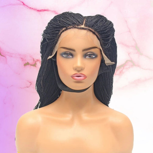 Micro Twist Fully Hand Braided Lace Wig (1B) - Medium- 56cm $220 Micro Twists QualityHairByLawlar (8293668806)