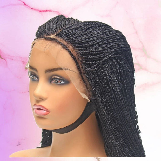 Micro Twist Fully Hand Braided Lace Wig (1B) - Medium- 56cm $220 Micro Twists QualityHairByLawlar (8293668806)