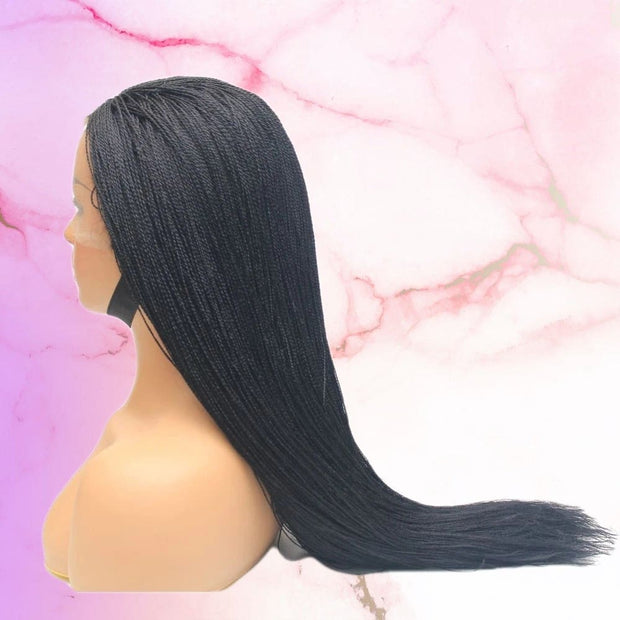 Micro Twist Fully Hand Braided Lace Wig (1B) - Medium- 56cm $220 Micro Twists QualityHairByLawlar (8293668806)