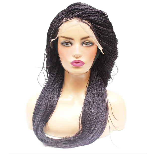 Micro Twist Fully Hand Braided Lace Wig (1/Purple) (8294576518)
