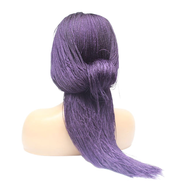 Micro Twist Fully Hand Braided Lace Wig (Purple) (4826692091990)