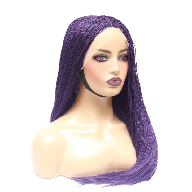 Micro Twist Fully Hand Braided Lace Wig (Purple) (4826692091990)