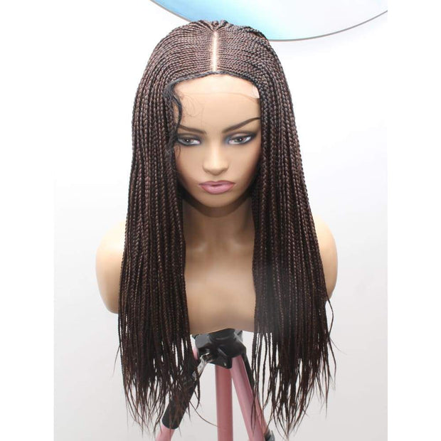 Mid Part Lace Closure Braided Wig- 33 - Medium - 56cm $175 Ghana Weave QualityHairByLawlar (4631423352918)