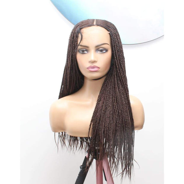 Mid Part Lace Closure Braided Wig- 33 - Medium - 56cm $175 Ghana Weave QualityHairByLawlar (4631423352918)