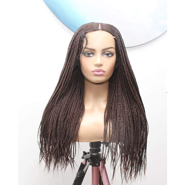 Mid Part Lace Closure Braided Wig- 33 - Medium - 56cm $175 Ghana Weave QualityHairByLawlar (4631423352918)