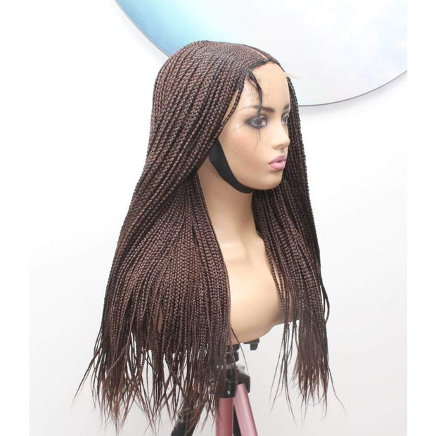 Mid Part Lace Closure Braided Wig- 33 - Medium - 56cm $175 Ghana Weave QualityHairByLawlar (4631423352918)