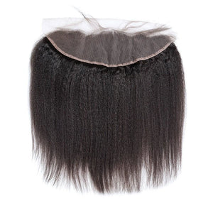 Mongolian Kinky Straight Human Hair Lace Frontal (8763180364)