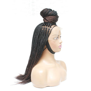 Ombre Box Braids Fully Hand Braided Lace Frontal Wig (#1/ #33) - Medium - 56cm $200 Box Braids QualityHairByLawlar (6679582376022)