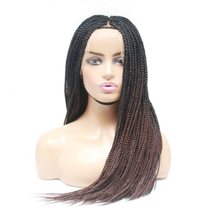 Ombre Box Braids Fully Hand Braided Lace Frontal Wig (#1/ #33) - Medium - 56cm $200 Box Braids QualityHairByLawlar (6679582376022)