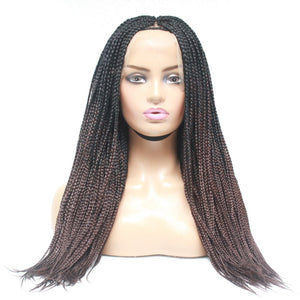 Ombre Box Braids Fully Hand Braided Lace Frontal Wig (#1/ #33) - Medium - 56cm $200 Box Braids QualityHairByLawlar (6679582376022)