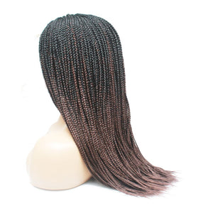 Ombre Box Braids Fully Hand Braided Lace Frontal Wig (#1/ #33) - Medium - 56cm $200 Box Braids QualityHairByLawlar (6679582376022)
