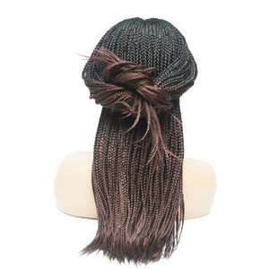 Ombre Box Braids Fully Hand Braided Lace Frontal Wig (#1/ #33) - Medium - 56cm $200 Box Braids QualityHairByLawlar (6679582376022)