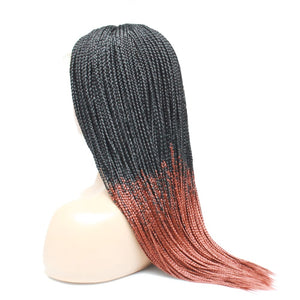 Ombre Box Braids Fully Hand Braided Lace Frontal Wig (#1/ #350) - Medium - 56cm $200 Box Braids QualityHairByLawlar (6795374493782)