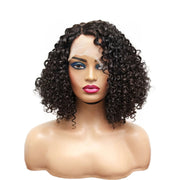 Pre-Made Afro Curly Human Hair Lace Closure Wig (6821558681686)