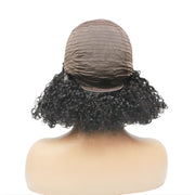 Pre-Made Afro Curly Human Hair Lace Closure Wig (6821558681686)