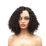 Pre-Made Afro Curly Human Hair Lace Closure Wig (6821558681686)