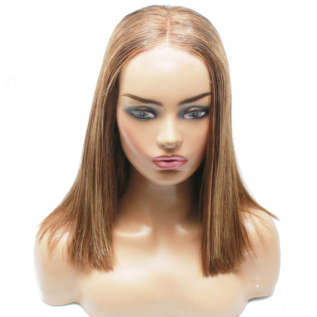 Pre-Made Balayage Blunt Cut Human Hair Lace Wig - Medium - 56cm $290 Lace Front Wig QualityHairByLawlar (6741474771030)