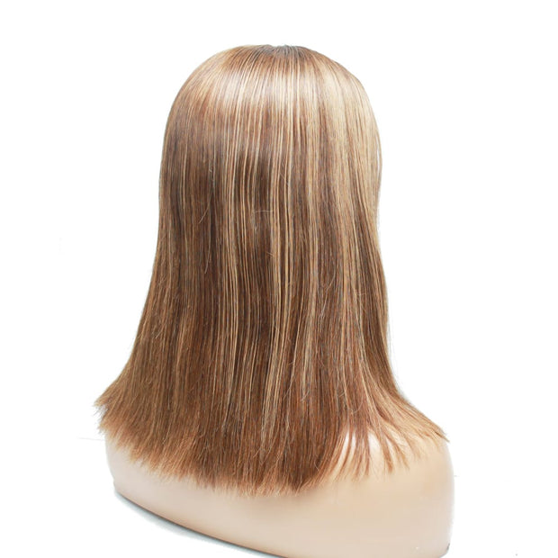 Pre-Made Balayage Blunt Cut Human Hair Lace Wig - Medium - 56cm $290 Lace Front Wig QualityHairByLawlar (6741474771030)