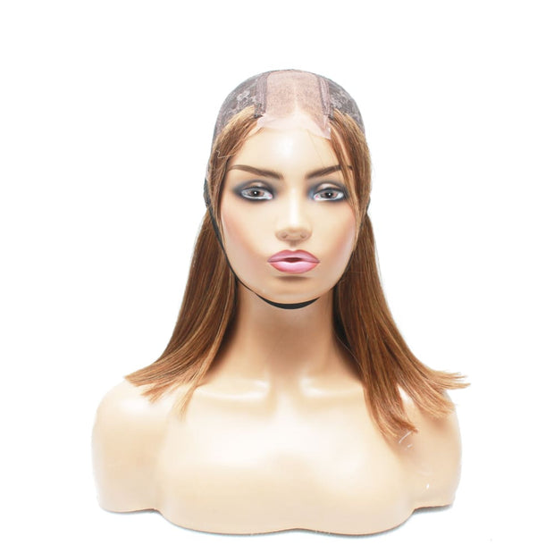 Pre-Made Balayage Blunt Cut Human Hair Lace Wig - Medium - 56cm $290 Lace Front Wig QualityHairByLawlar (6741474771030)