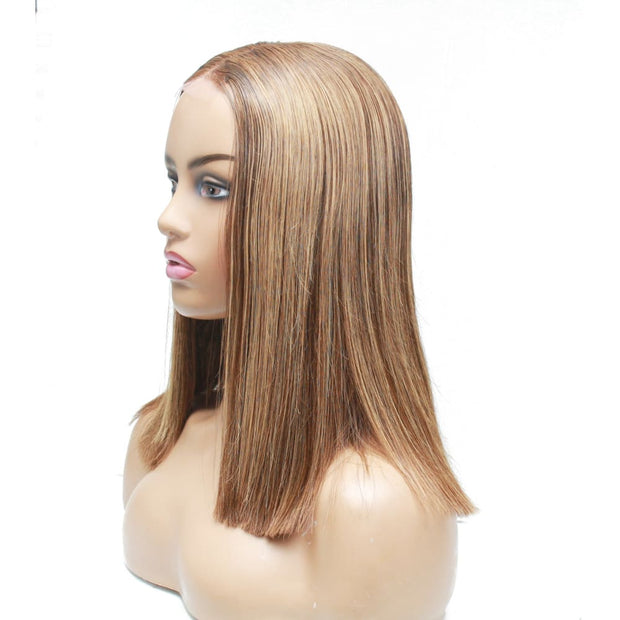 Pre-Made Balayage Blunt Cut Human Hair Lace Wig - Medium - 56cm $290 Lace Front Wig QualityHairByLawlar (6741474771030)