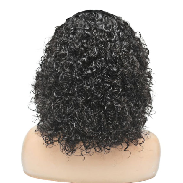 Pre-Made Bouncy Curly Human Hair Fringe Wig (6585275711574)