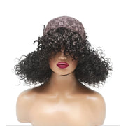 Pre-Made Bouncy Curly Human Hair Fringe Wig (6585275711574)