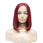 Pre-Made Burgundy Silky Straight Human Hair Lace Wig - Medium - 56cm $210 Lace Front Wig QualityHairByLawlar (6542379024470)