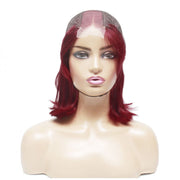 Pre-Made Burgundy Silky Straight Human Hair Lace Wig - Medium - 56cm $210 Lace Front Wig QualityHairByLawlar (6542379024470)