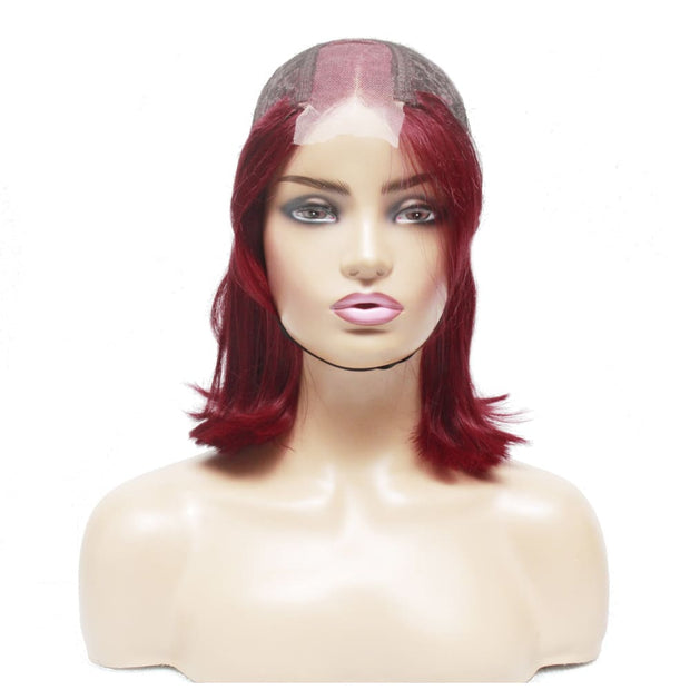 Pre-Made Burgundy Silky Straight Human Hair Lace Wig - Medium - 56cm $210 Lace Front Wig QualityHairByLawlar (6542379024470)