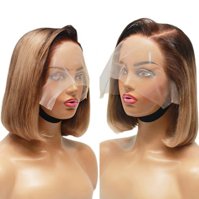 Pre-Made Dirty Blonde Human Hair Lace Wig (8058620182837)
