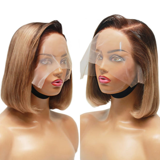 Pre-Made Dirty Blonde Human Hair Lace Wig (8058620182837)