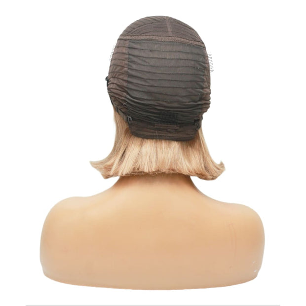 Pre-Made Dirty Blonde Human Hair Lace Wig (8058620182837)
